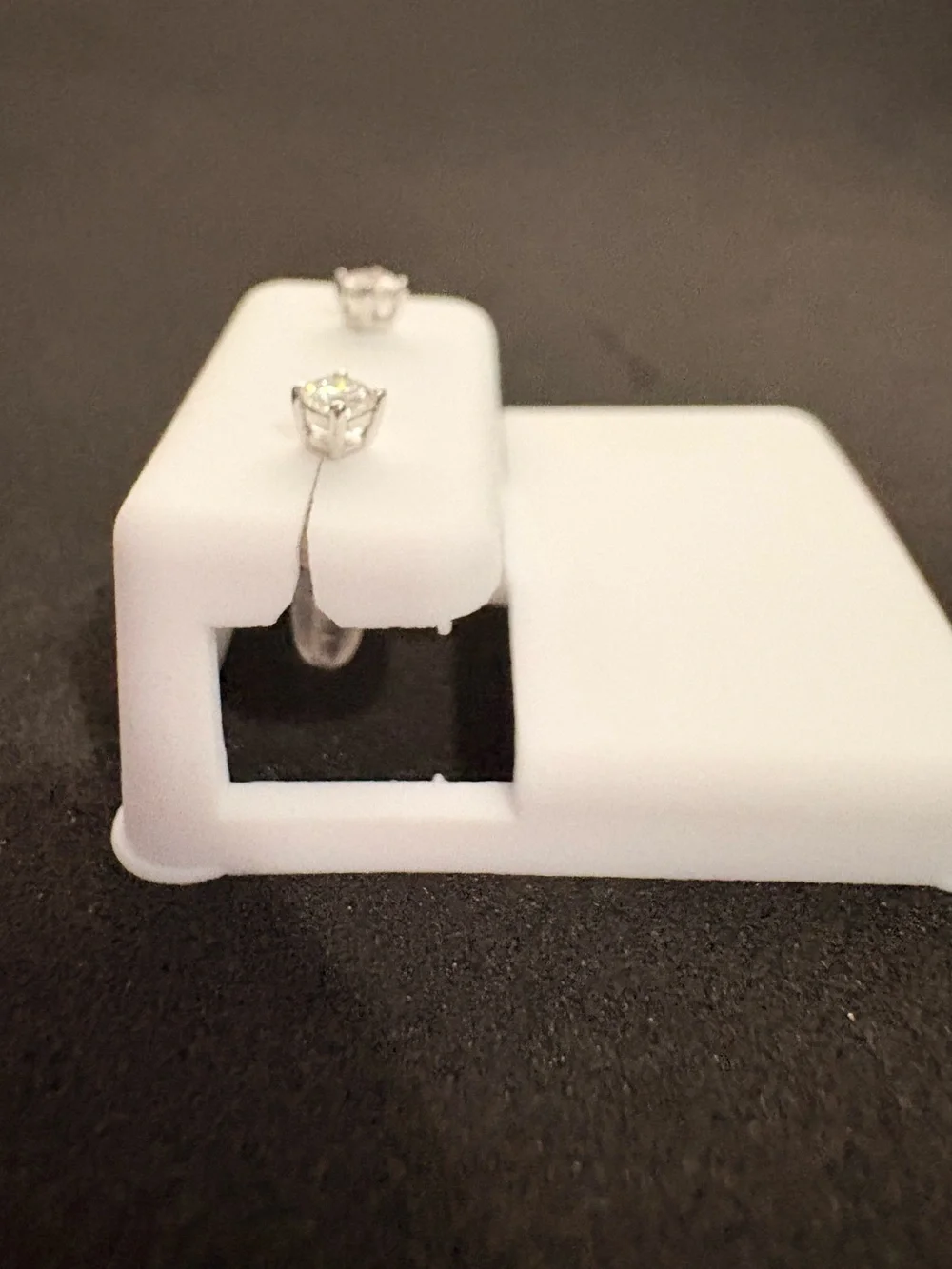 Moissanite .25CTW Sterling Silver Push Back 3MM Stud Earrings